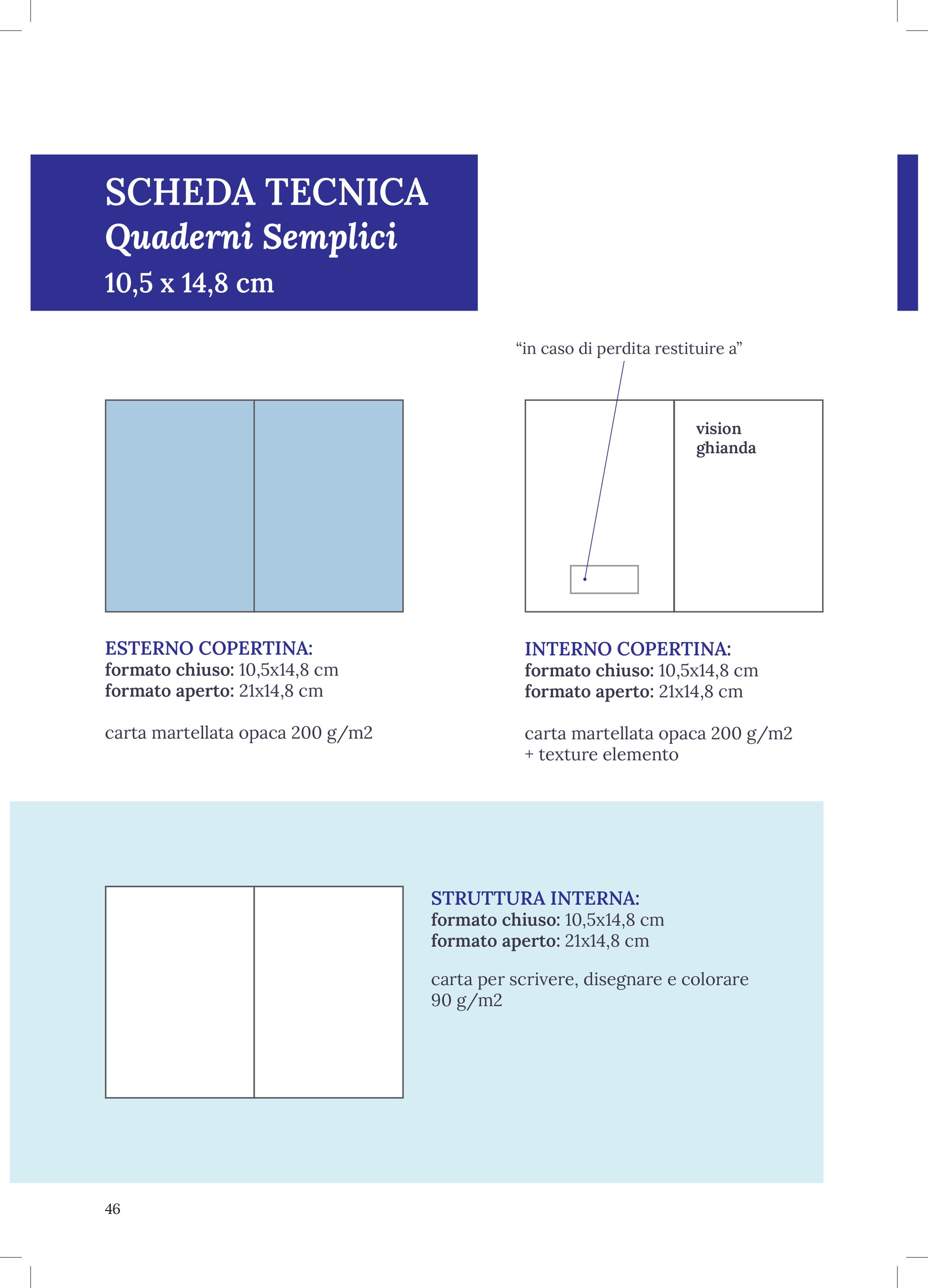 Quadernino Piccolo La Lupa Blu